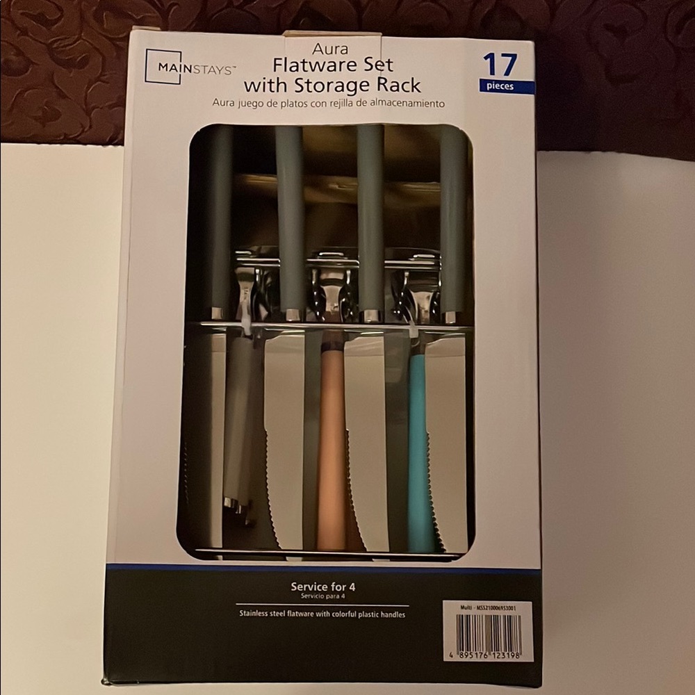 Aura Flatware Set with Storage Rack